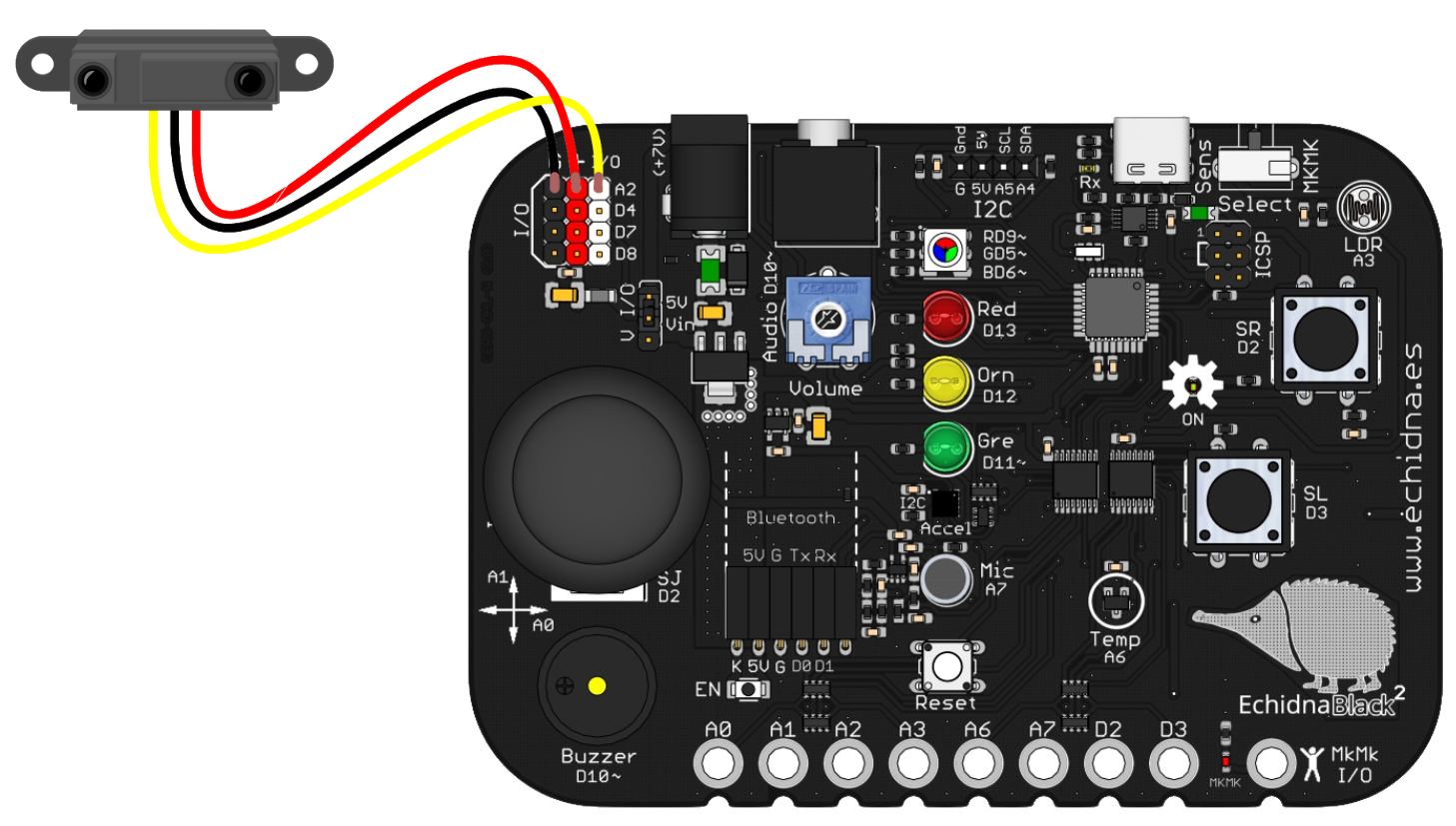 Conexion Sensor IR distancia