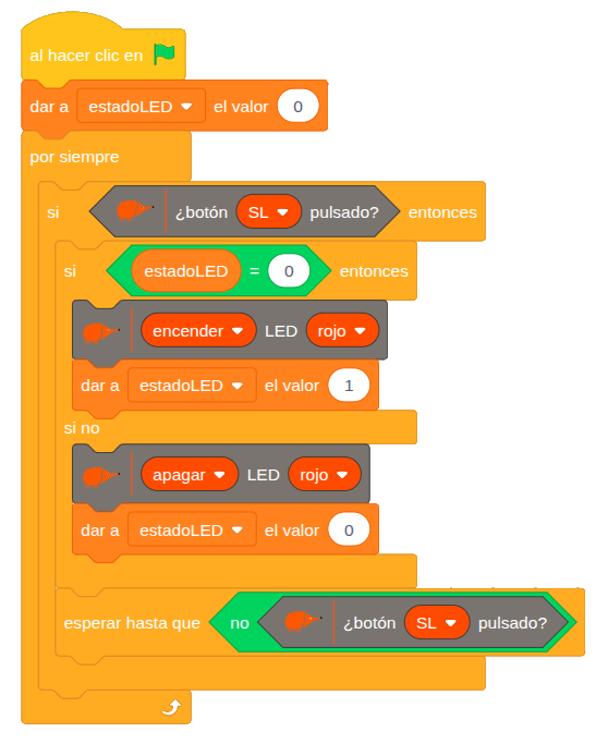 Ejemplo pulsador con memoria Ejemplo pulsador con memoria