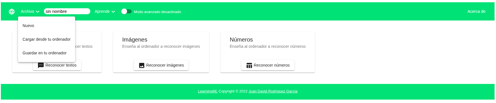 Guardar LearningML Guardar LearningML